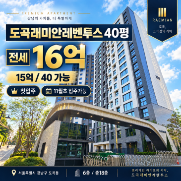 도곡래미안레벤투스 40평 사진